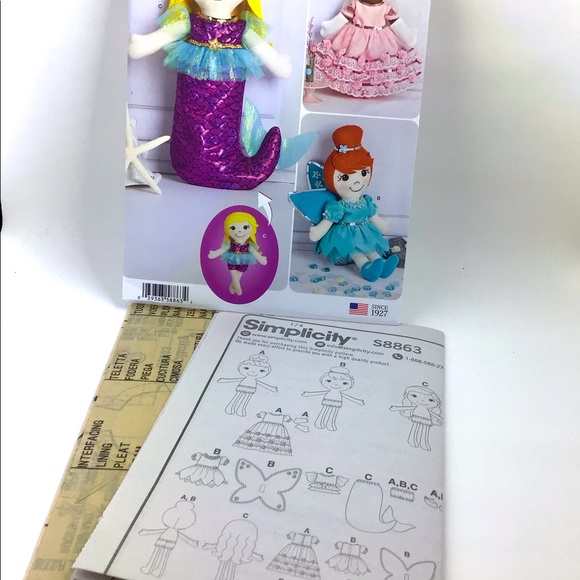 SIMPLICITY PATTERN 8863 - Stuffed Dolls - Picture 6 of 7